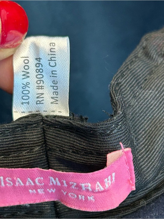 Isaac mizrahi blue black felt fedora hat two-toned NWOT - Picture 7 of 8